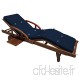 Coussin matelas Bleu bain de soleil pour chaise longue de jardin en bois tropical - B00B5R7H3A